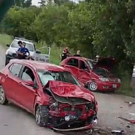 Terrible choque en avenida 137 a la altura de Arana