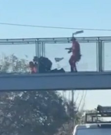 Una mujer intentó arrojarse de la pasarela que cruza la circunvalación