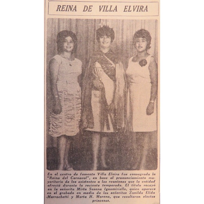En los carnavales de antes se elegían reinas y princesas: Conocé a las ganadoras de Villa Elvira 1966