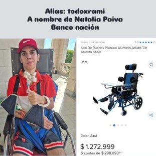 Lanzan una colecta para un joven que tuvo un accidente en 93 y 117: Necesita una silla de ruedas especial