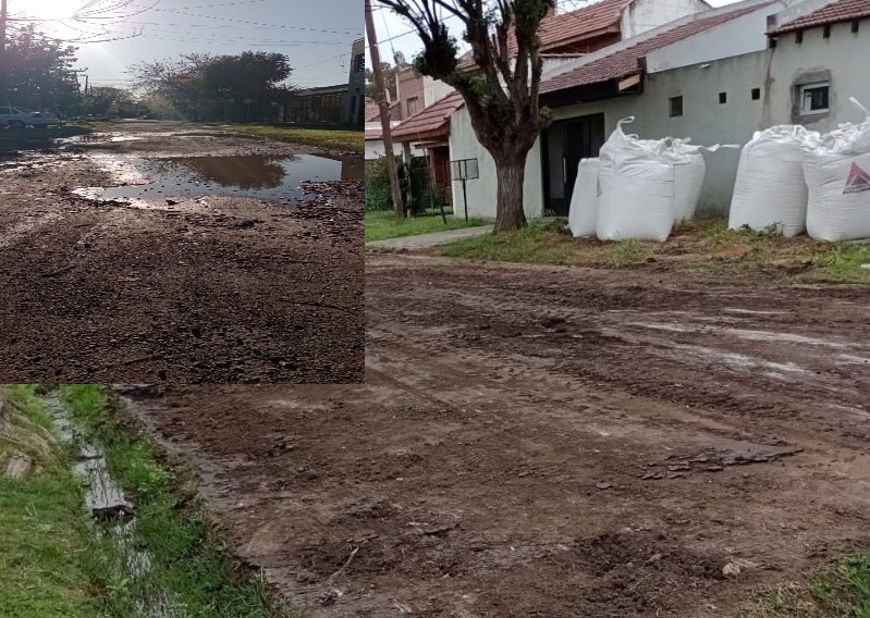12 entre 607 y 608: De estar a un paso del asfalto a una laguna en medio de la calle