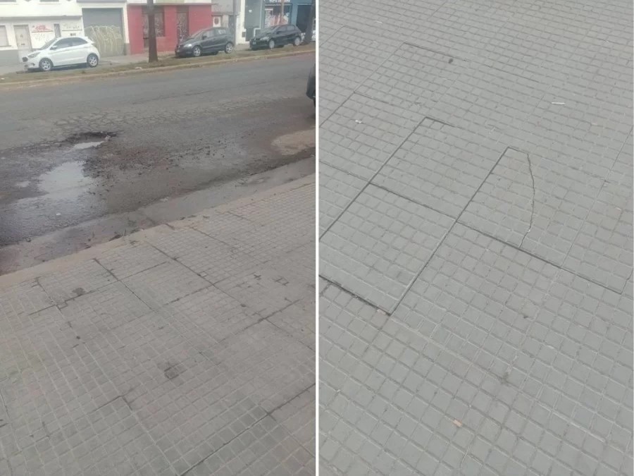 Reclamos por el estado de la avenida 7 y la obra inconclusa de veredas de Julio Garro