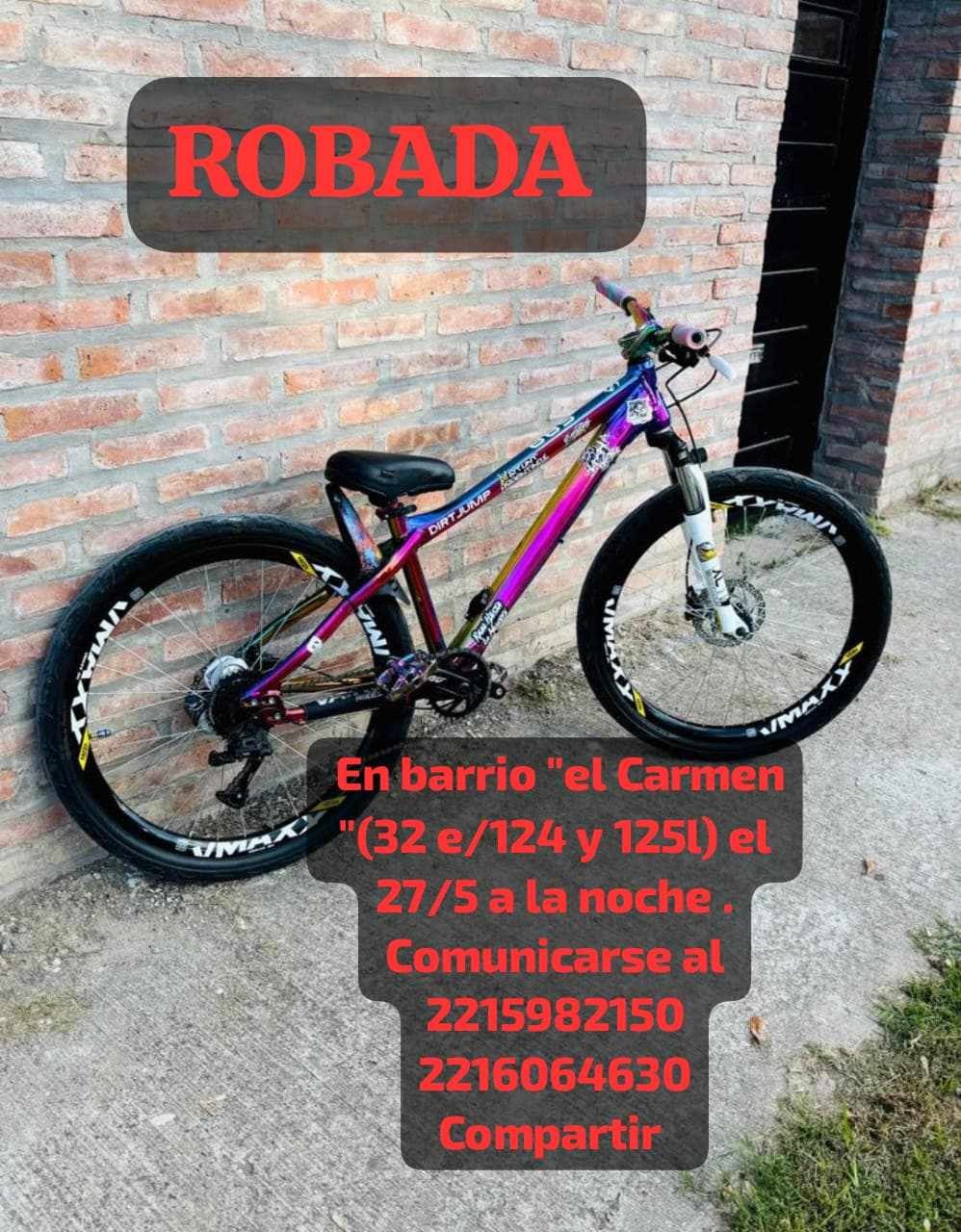 Buscan bicicleta robada en el Carmen que el geolocalizador lo apagaron en Villa Elvira