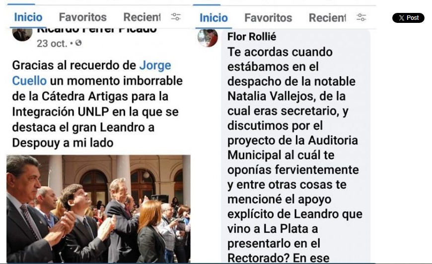 Cruce y pase de facturas virtual entre ex concejal radical de La Plata y un analista en seguridad internacional