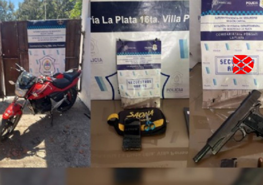 Hermano macana andaba libre, armado y con drogas: Lo atrapan luego de robar una moto