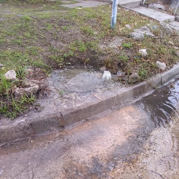 Rebalse de cloacas en la zona de Ponsati