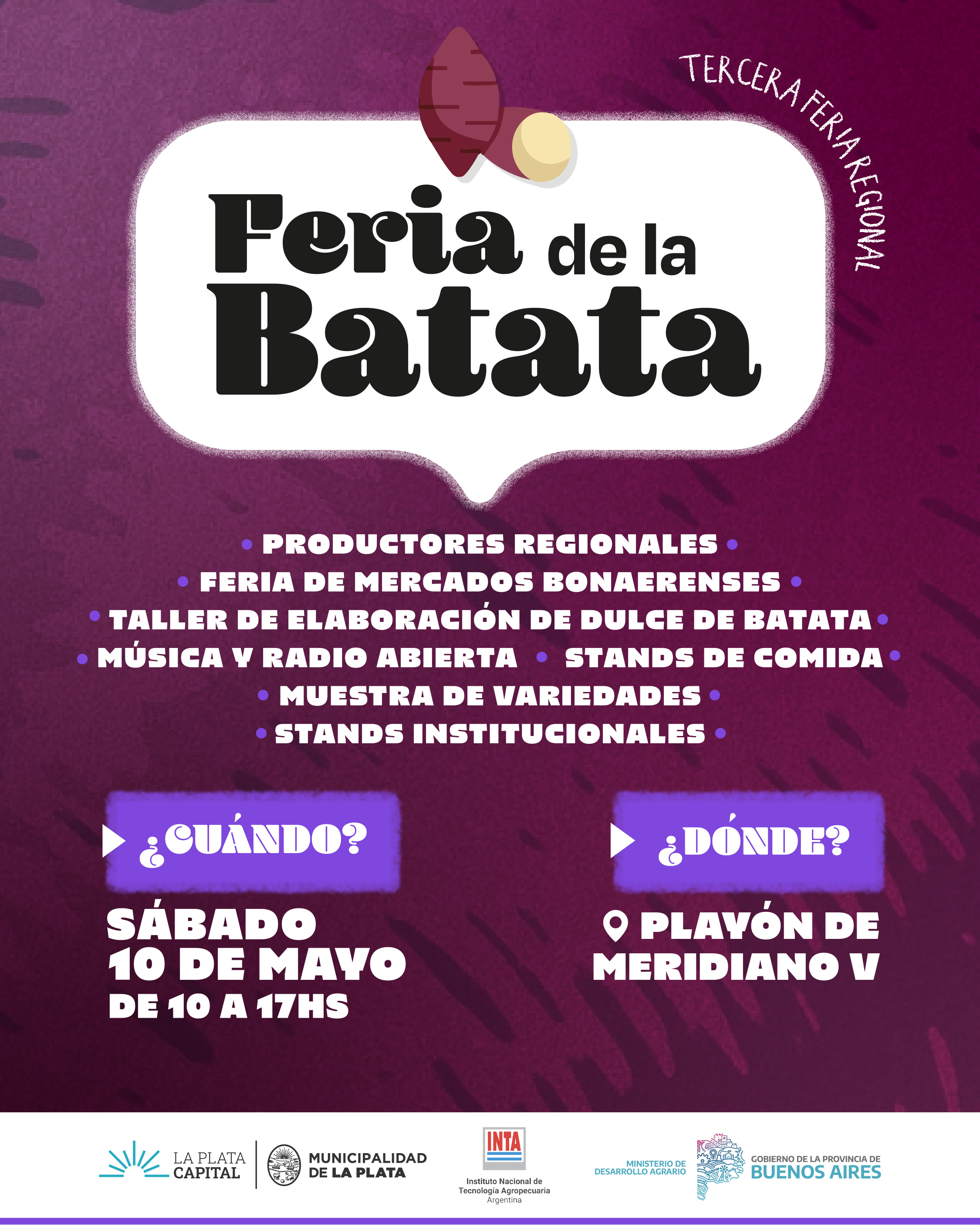 El Sábado: Feria de la Batata en 71 y 17