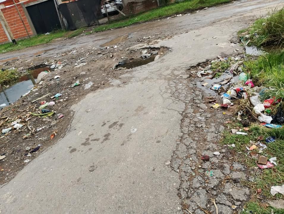 Vecinos piden por una calle en mal estado