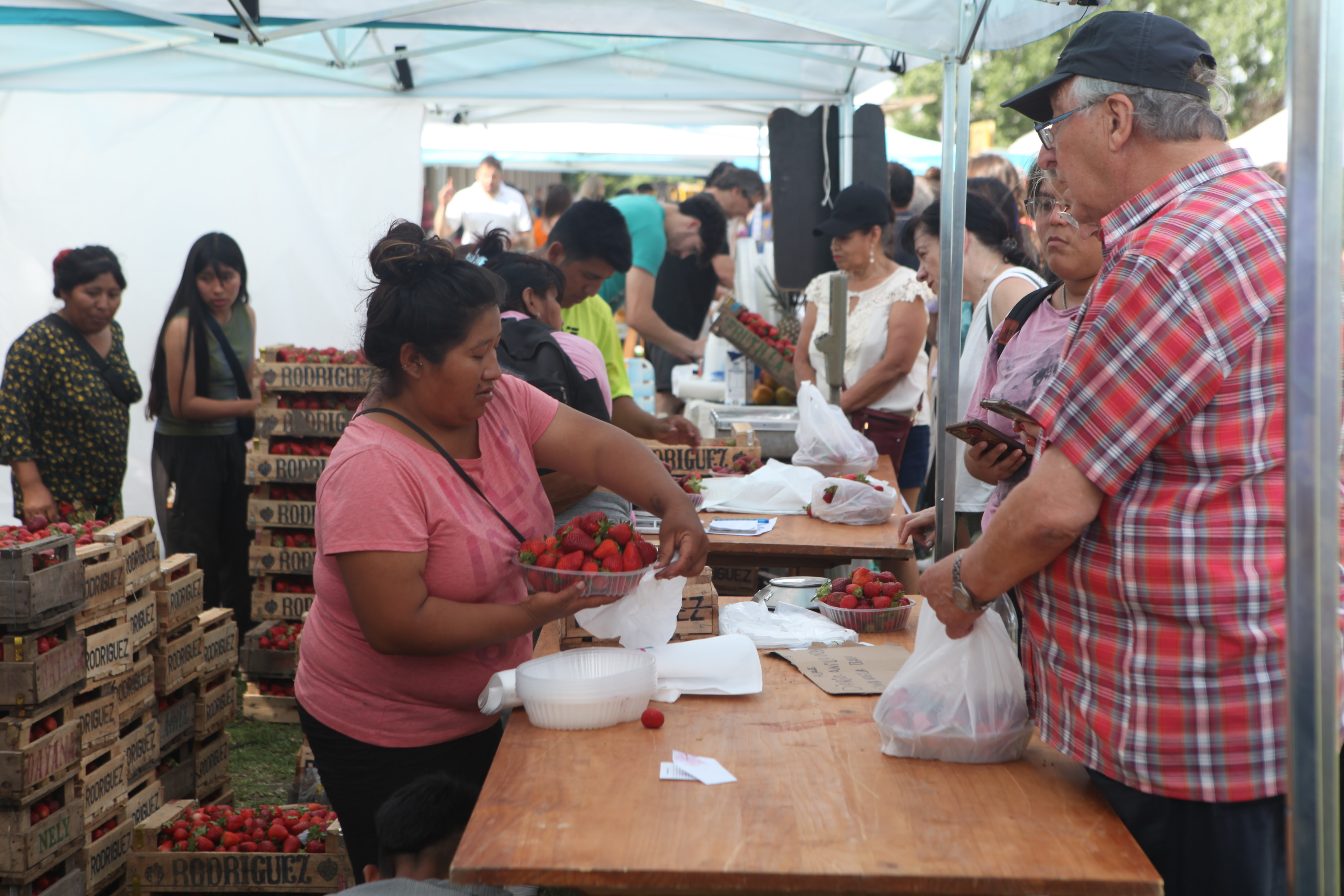 La Plata vivió la primera Fiesta de la Frutilla en el playón de Meridiano V