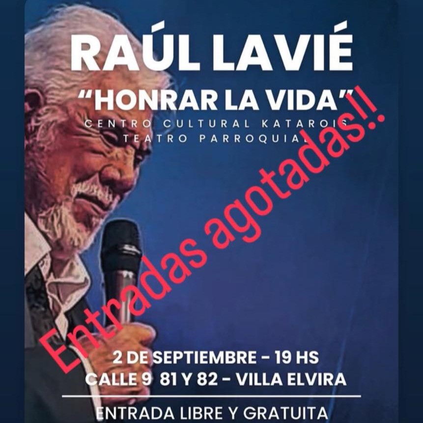 Villa Elvira de pie para recibir este martes a Raúl Lavié que acturá en el Teatro Katarois