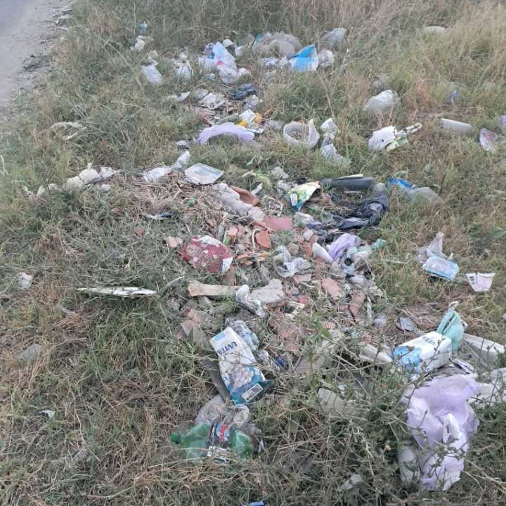 Complicada vista de avenida 90 y 116 por el pasto largo y la mugre acumulada