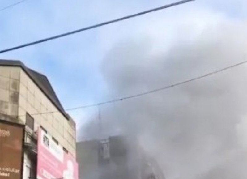 Incendio en un edificio céntrico
