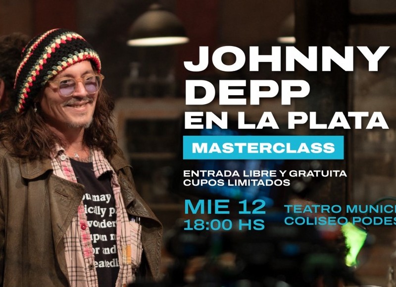 Johnny Depp en La Plata: la Municipalidad invita a participar de la masterclass