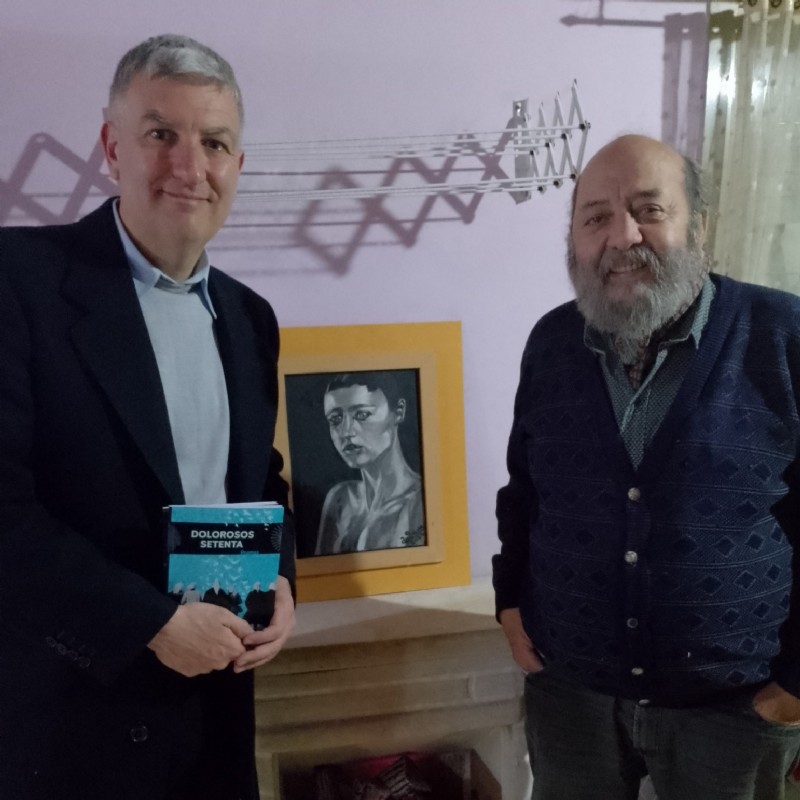 Da Silva junto al presidente del Partido Justicialista de La Plata, Ariel Archanco