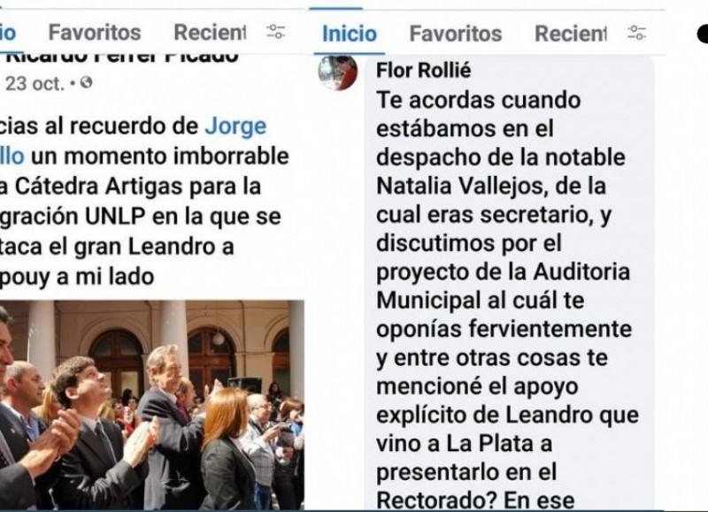 Cruce y pase de facturas virtual entre ex concejal radical de La Plata y un analista en seguridad internacional