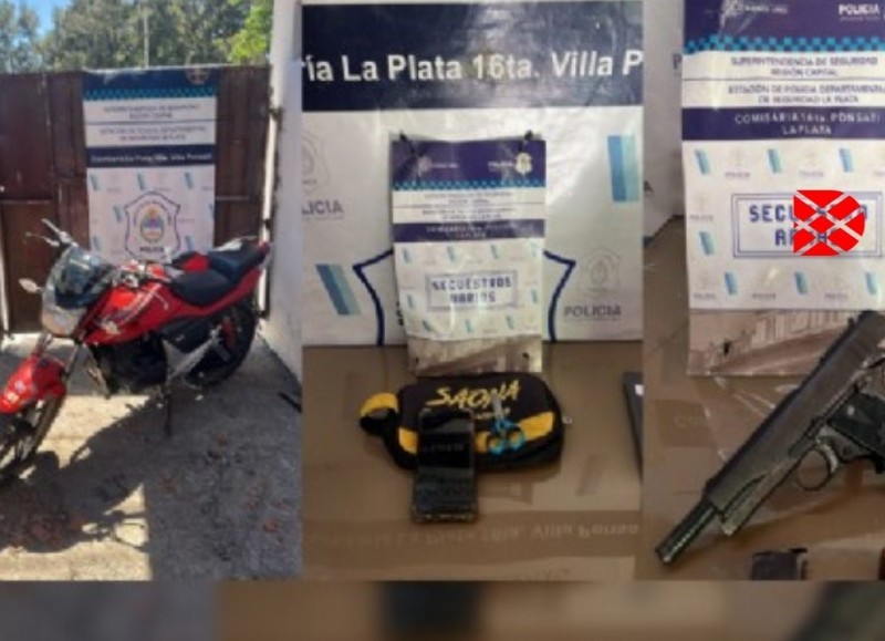 Hermano macana andaba libre, armado y con drogas: Lo atrapan luego de robar una moto