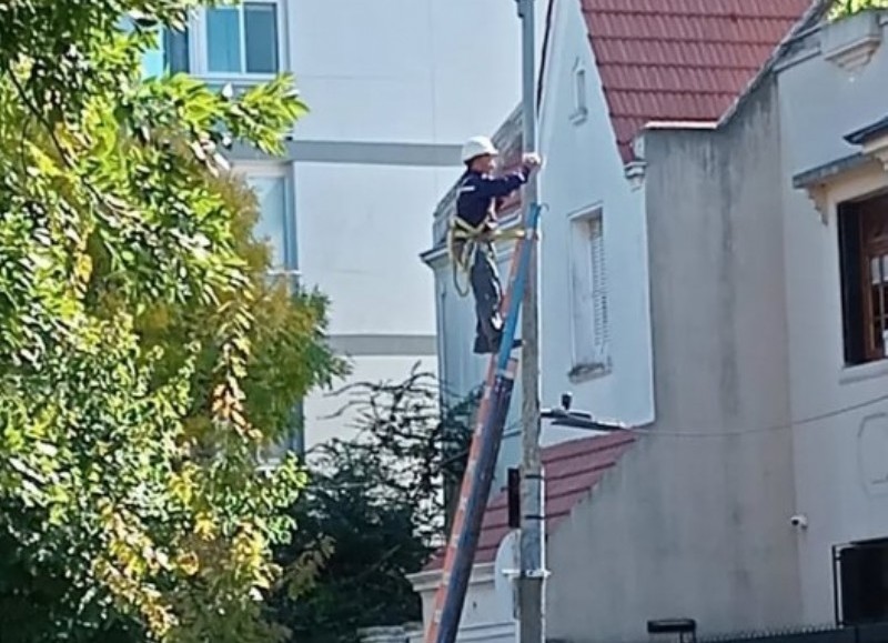 "Se suben a los postes, andan en las alturas mirando las casas y no sabemos quiénes son": Vecinos advierten sobre los trabajos de empresa de cable