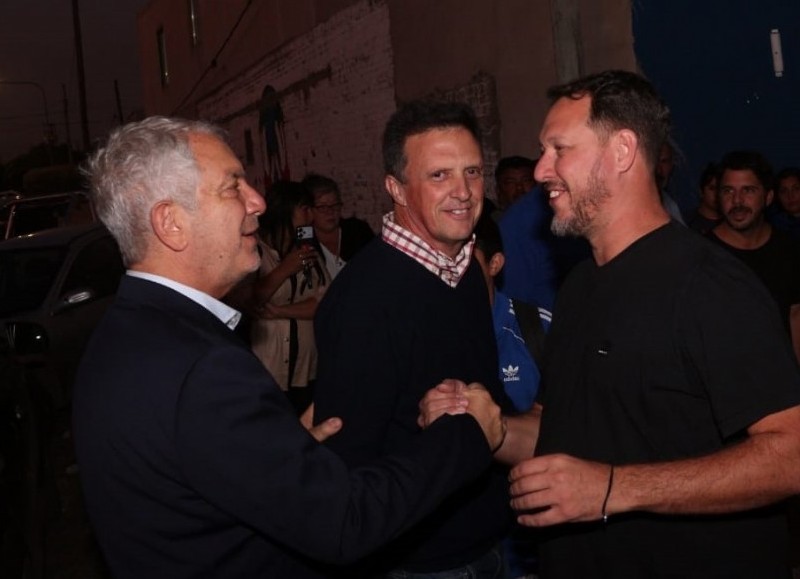 Julio Alak, al centro Mario Cordero, a la derecha Sebastián Rodriguez
