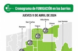 Este jueves continuará el plan de fumigación en distintos barrios de La Plata