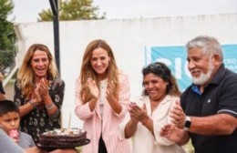 Victoria Tolosa Paz en Altos de San Lorenzo en una jornada por la Memoria, Verdad y Justicia