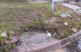 En Altos de San Lorenzo también sufren el rebalse de las cloacas