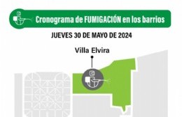 La fumigación contra el dengue desembarca en Villa Elvira este jueves