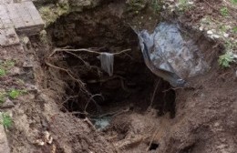 Finalmente cerraron un enorme socavón formado en 74 entre 4 y 5