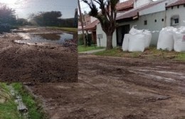 12 entre 607 y 608: De estar a un paso del asfalto a una laguna en medio de la calle
