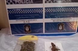 Dos detenidos: Iban en un auto sin papeles y con drogas
