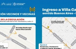 Informan cortes y desvíos por obras en el paso a nivel del acceso a Villa Castells