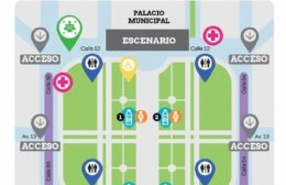 Montan un amplio operativo para promover seguridad, salud y limpieza en los festejos de Plaza Moreno