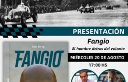 Pablo Morosi presenta su nuevo libro "Fangio, el hombre detrás del volante"