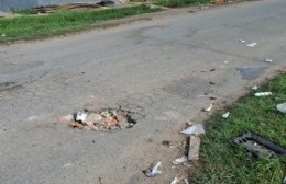 Cruce de calles rotos en Villa Montoro preocupan a los vecinos
