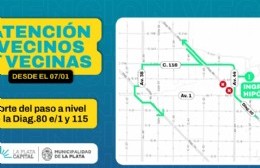 Informan desvíos en la circulación por obras en el paso a nivel de diagonal 80 entre 1 y 115