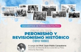 Convoca el PJ platense a un ciclo de revisionismo histórico