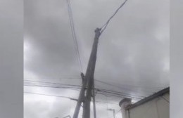 El paso del temporal de viento provocó cortes de energia en hogares de la localidad